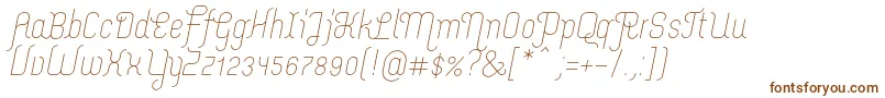 MerijntjeLightitalic Font – Brown Fonts on White Background