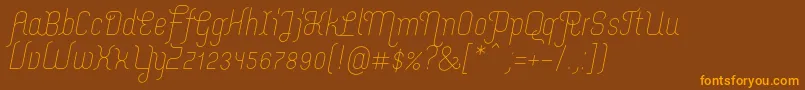 MerijntjeLightitalic Font – Orange Fonts on Brown Background