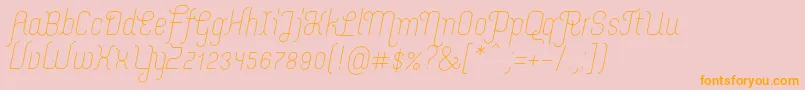 MerijntjeLightitalic Font – Orange Fonts on Pink Background