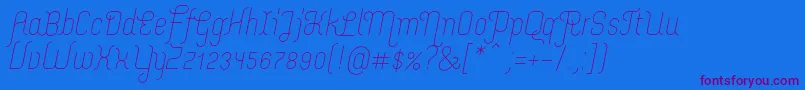 Шрифт MerijntjeLightitalic – фиолетовые шрифты на синем фоне