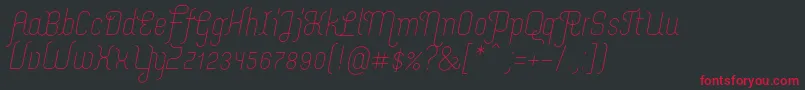 MerijntjeLightitalic-Schriftart – Rote Schriften auf schwarzem Hintergrund