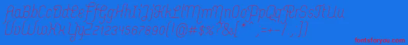 MerijntjeLightitalic Font – Red Fonts on Blue Background