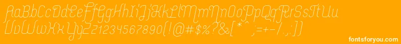 MerijntjeLightitalic Font – White Fonts on Orange Background