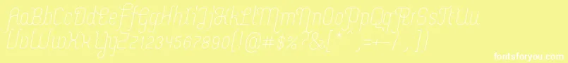 MerijntjeLightitalic Font – White Fonts on Yellow Background