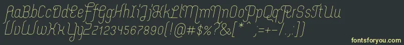 MerijntjeLightitalic Font – Yellow Fonts on Black Background