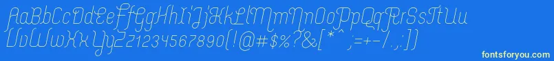 fuente MerijntjeLightitalic – Fuentes Amarillas Sobre Fondo Azul