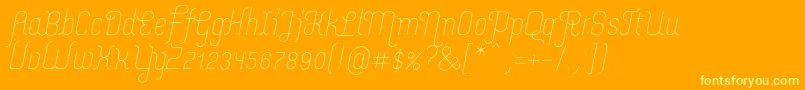 MerijntjeLightitalic Font – Yellow Fonts on Orange Background