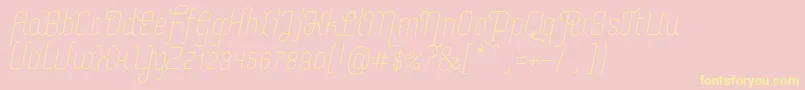 MerijntjeLightitalic Font – Yellow Fonts on Pink Background