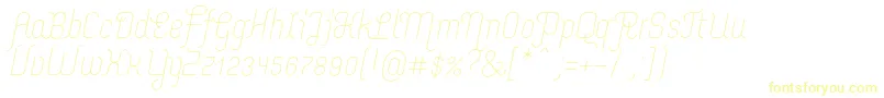 フォントMerijntjeLightitalic – 黄色のフォント
