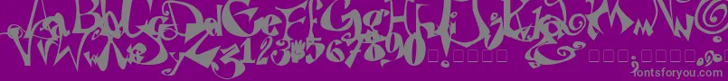 Puteiroanarquista-Schriftart – Graue Schriften auf violettem Hintergrund