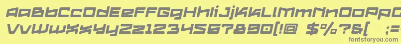 Czcionka Logofontik4fRegularItalic – szare czcionki na żółtym tle