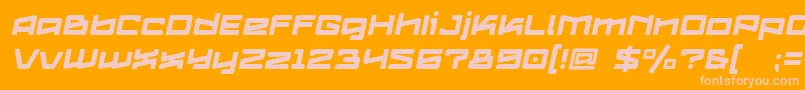 Logofontik4fRegularItalic Font – Pink Fonts on Orange Background