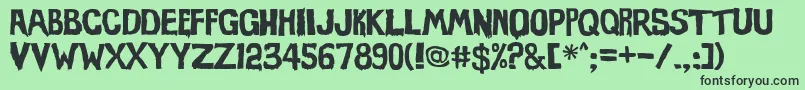 Evil Of Frankenstein Font – Black Fonts on Green Background