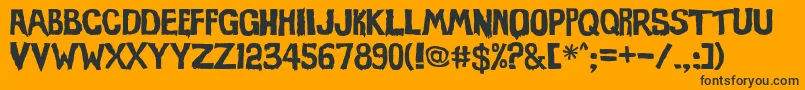 Evil Of Frankenstein Font – Black Fonts on Orange Background