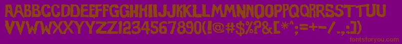 フォントEvil Of Frankenstein – 紫色の背景に茶色のフォント