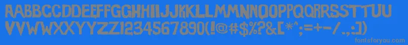 Evil Of Frankenstein Font – Gray Fonts on Blue Background