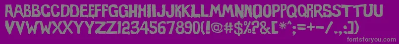 Evil Of Frankenstein Font – Gray Fonts on Purple Background