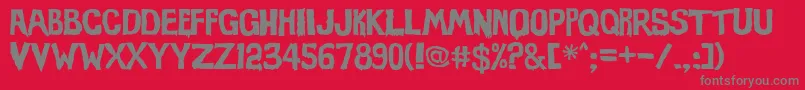 Evil Of Frankenstein Font – Gray Fonts on Red Background