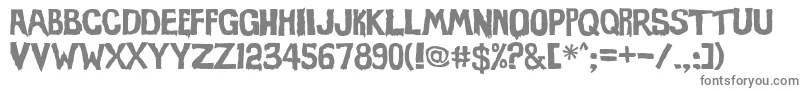 Evil Of Frankenstein-fontti – harmaat kirjasimet valkoisella taustalla