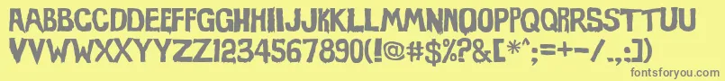 Evil Of Frankenstein Font – Gray Fonts on Yellow Background