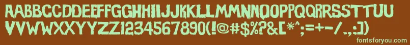 Evil Of Frankenstein Font – Green Fonts on Brown Background