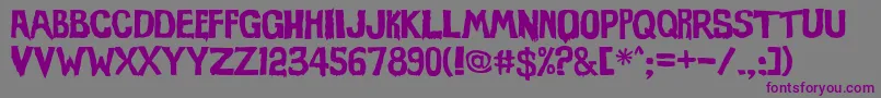 Evil Of Frankenstein Font – Purple Fonts on Gray Background