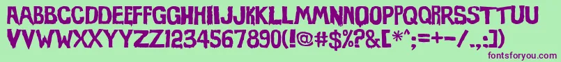 Evil Of Frankenstein Font – Purple Fonts on Green Background