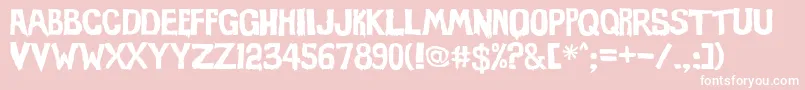 Evil Of Frankenstein Font – White Fonts on Pink Background