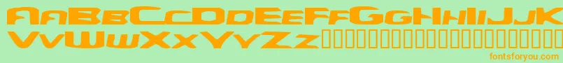 Yelld Font – Orange Fonts on Green Background