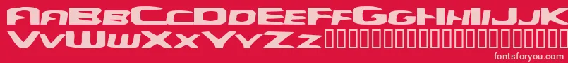 Czcionka Yelld – różowe czcionki na czerwonym tle