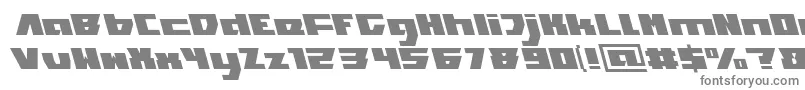 フォントTransformationLight – 白い背景に灰色の文字