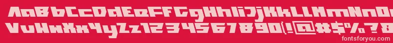 TransformationLight Font – Pink Fonts on Red Background