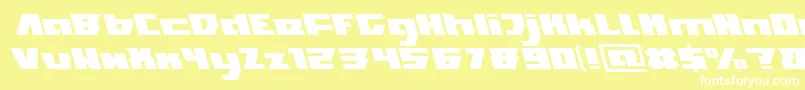 Шрифт TransformationLight – белые шрифты на жёлтом фоне