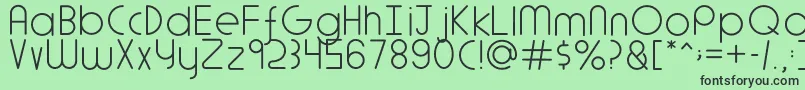 Adlanta Font – Black Fonts on Green Background