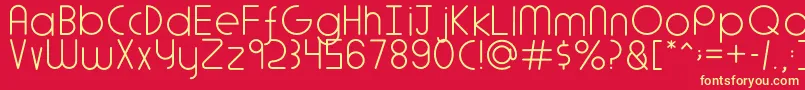 Adlanta Font – Yellow Fonts on Red Background
