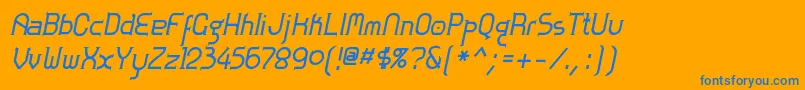 ZoloftBoldItalic Font – Blue Fonts on Orange Background