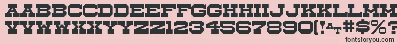 フォントWhistlestop – ピンクの背景に黒い文字