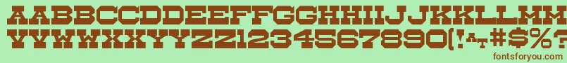 Whistlestop-fontti – ruskeat fontit vihreällä taustalla