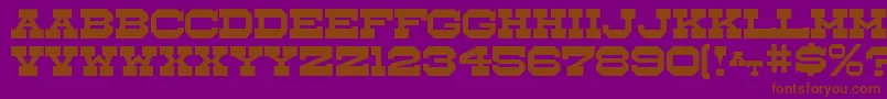 Шрифт Whistlestop – коричневые шрифты на фиолетовом фоне