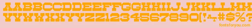 Whistlestop Font – Orange Fonts on Pink Background