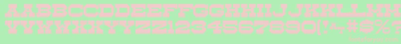 フォントWhistlestop – 緑の背景にピンクのフォント