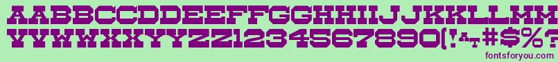 Whistlestop Font – Purple Fonts on Green Background
