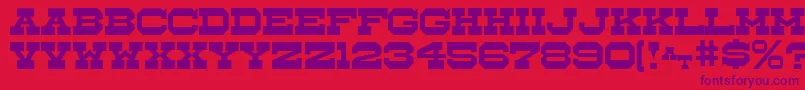 Whistlestop Font – Purple Fonts on Red Background