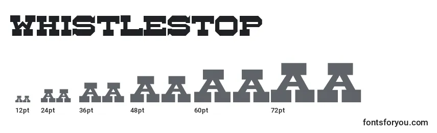 Размеры шрифта Whistlestop