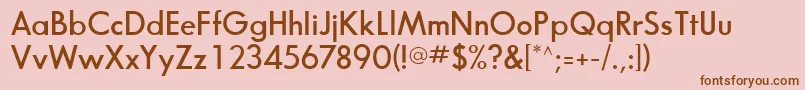 BouganSsiSemiBold Font – Brown Fonts on Pink Background