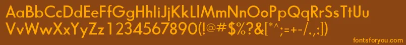 BouganSsiSemiBold Font – Orange Fonts on Brown Background