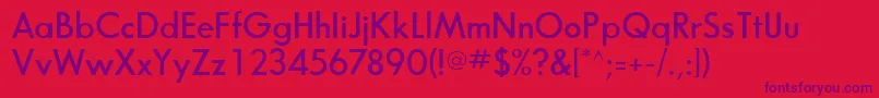 フォントBouganSsiSemiBold – 赤い背景に紫のフォント