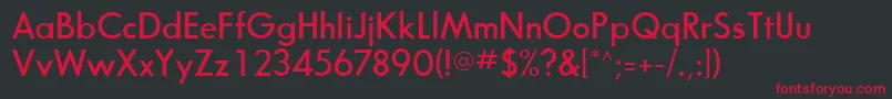 BouganSsiSemiBold Font – Red Fonts on Black Background