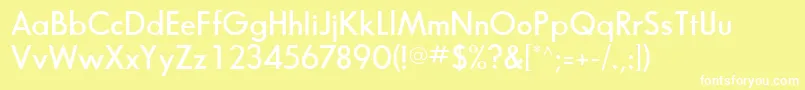 BouganSsiSemiBold Font – White Fonts on Yellow Background