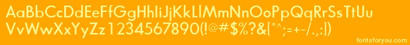 BouganSsiSemiBold Font – Yellow Fonts on Orange Background